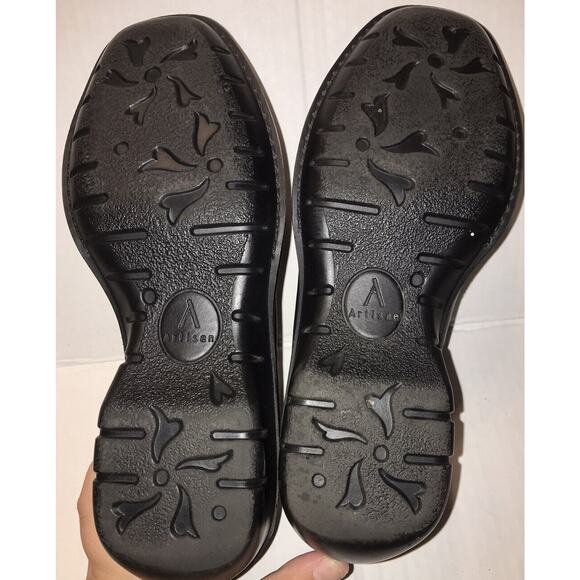 CLARKS ARTISAN COLLECTION WOMENS DRESS/OFFICE SHOES SIZE 8 M BLACK LEATHER UPPER - Picture 5 of 7